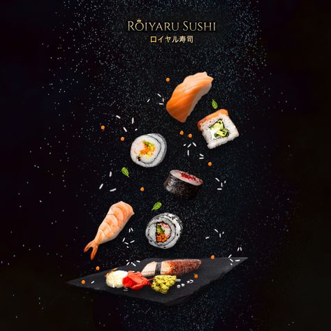 Rebranding, Branding, Social Media Poster Design - Roiyaru Sushi Sushi Poster, Social Media Poster Design, Media Poster Design, Sushi Logo, Sushi Design, Media Poster, Sushi Art, Branding Social Media, Client Satisfaction