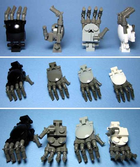 Lego Mech Hands, Lego Robot Ideas, Lego Tricks, Lego Hand, Lego Frame, Easy Lego Creations, Lego Techniques, Lego Bots, Instructions Lego