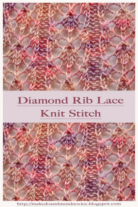 Diamond Rib Lace Knit Stitch / Knitting Stitch Pattern Tutorial Vine Lace Knit Stitch Pattern / Tutorial #freepattern #knitstitch #laceknitting #knit #knittingpattern #laceknit #easylace #knitstitchpattern #knitting #knitstitches #knittingtutorial #knittinghowto #knittingpattern #knittutorial #tutorial #stitchpattern #knitstitchpattern Lace Weight Yarn Knitting Patterns, Leaf Lace Knitting Stitches, Lacey Knit Stitches, Fancy Knitting Stitches, Different Knit Stitches, Beginner Shawl Knitting Pattern, Knit Lace Pattern Free, Lace Knit Stitch Patterns, Pretty Knitting Stitches