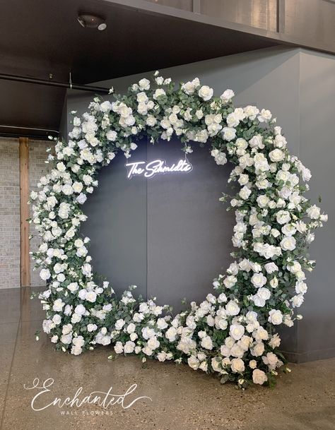 Circle Wedding Arch * Floral White Arch * Circle Ceremony Arch * Flower Arch Backdrop * Wisconsin Wedding Arch Rentals Circle Floral Arch, Circle Wedding Backdrop, Flower Arch Backdrop, Circle Ceremony, Circle Wedding Arch, Wedding Arch Rental, Wedding Arch Floral, Flower Wall Rental, White Arch