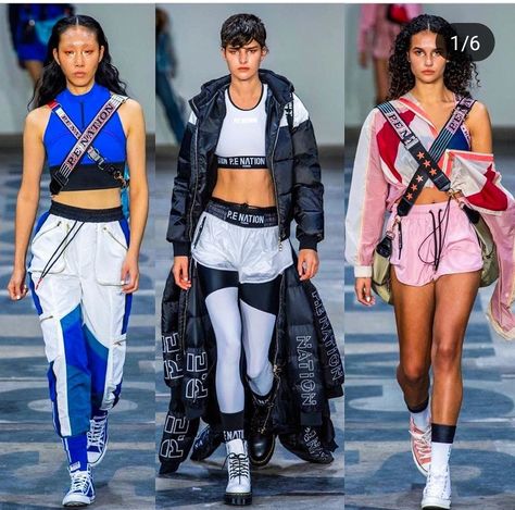 P.E. Nation Resort 2020 Tennis Costume Ideas, Activewear Photoshoot, Sports Fashion Design, Boxing Clothes, Sports Wear Fashion, Activewear Trends, Sports Attire, Circle Fashion, Streetwear Fall