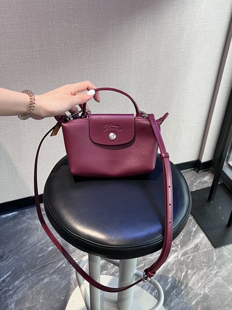 Long Champ Mini Bag, Longchamp Le Pliage Mini, Capsule 2023, Long Champ Bag, Winter Styling, Mini Outfit, Dream Bag, Dream Bags, Longchamp Bag