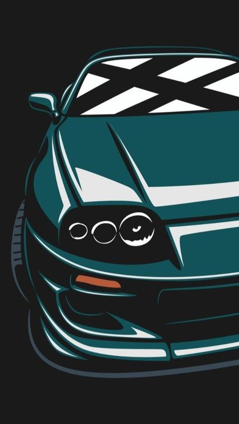 Supra Cartoon Wallpaper, Automotive Art Wallpaper, Supra Art, Draw Wallpaper, Wallpaper Car, Car Iphone Wallpaper, Motorcycle Illustration, Jdm Wallpaper, Cool Car Drawings