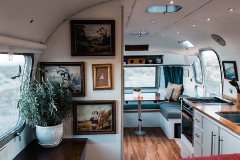 A Photographer Couple's Airstream Renovation Lets Them Take Their Business on the Road - Photo 2 of 14 - Van Builds, Airstream Remodel, Airstream Trailer, Airstream Interior, Remodel Diy, Airstream Renovation, Vintage Airstream, Interior Vintage, Camper Makeover