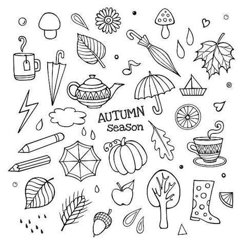 Fall Doodles, Autumn Doodles, Embroidery Journal, Autumn Elements, Brush Photoshop, Drawing Kawaii, Petit Tattoo, Bujo Doodles, Doodle Art Journals