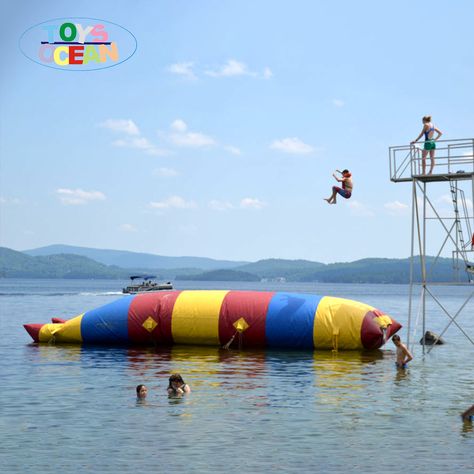 Minnow Swim, Water Blob, Water Pillow, Inflatable Water Park, Pool Activities, Outside Activities, Pool Games, Small Lake, Wooden Picture