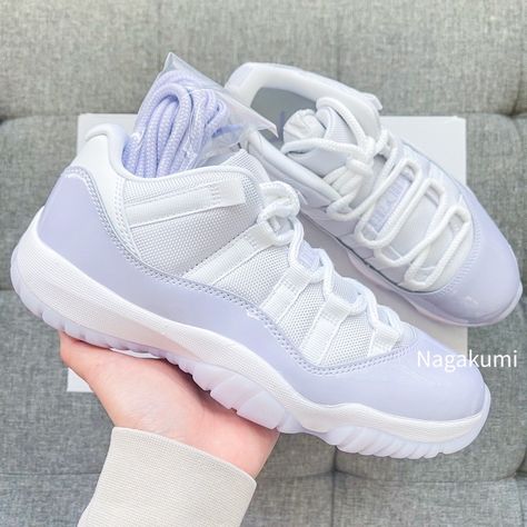 Women’s Air Jordan 11 Retro Low Pure Violet Shoes New Release Unisex Women’s 6 = 4.5 Youth - Last Color : White/ Light Violet Brand New No Box 100% Authentic It Comes With Receipt Beautiful Pastel Blue Ship Same Or Next Day All Sales Final. Light Purple Shoes, Quince Shoes, Air Jordan Retro Low, Air Jordan 11 Retro Low, Light Violet, Jordan Shoes Retro, Kicks Shoes, Nike Air Jordan 11, Shoes Sneakers Jordans