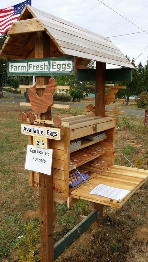 Selling Eggs, Vegetable Stand, Eggs For Sale, Egg Stand, Farm Business, Farm Eggs, Hobby Farm, Farm Fresh Eggs, Organic Garden