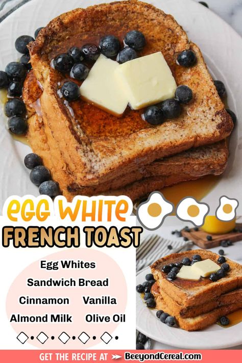 Egg White French Toast, Use Up Egg Whites, Oven French Toast, Eggs In Oven, Breakfast Sides Dishes, Breakfast Sides, How To Make Eggs, Toast In The Oven, Make French Toast