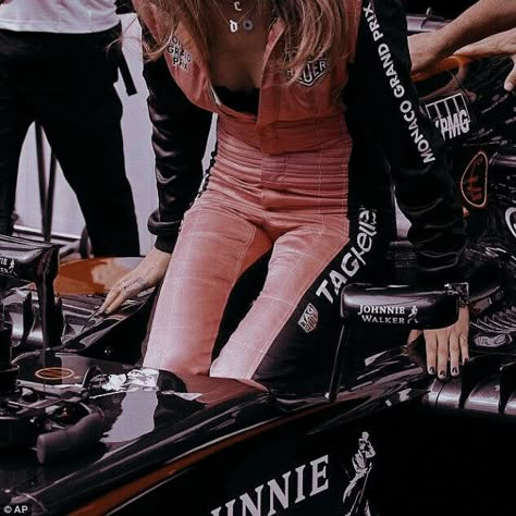 Female Racer Aesthetic, F1 Wag Aesthetic, Sally Carrera, Racer Aesthetic, Mechanics Aesthetic, F1 Lifestyle, Female Racers, Ferrari Girl, F1 Aesthetic