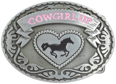 Amazon.com: Buckle Rage Adult Womens Cowgirl Up Rodeo Western Horse Oval Belt Buckle Silver: Clothing Cowgirl Belt Buckles, Buckle Bunny, Bunny Aesthetic, Cowgirl Belts, Cowgirl Aesthetic, Western Belt Buckles, Branded Belts, Western Horse, American Dream