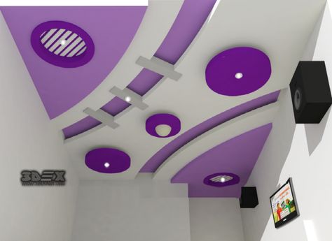 Modern Gypsum Ceiling Design Ideas For Your Home - Engineering Discoveries Wood Panel Lighting, Paint Ceiling, Pop Design For Roof, Gypsum Ceiling Design, False Ceiling Living Room, 3d Wall Painting, Gypsum Ceiling, Pop False Ceiling Design, Pop Ceiling Design