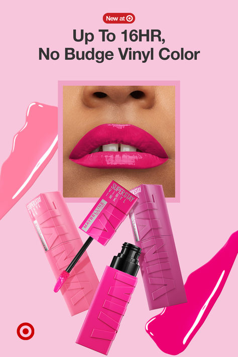 Help your lips get even more gorgeous with Maybelline’s new Super Stay Vinyl Ink Collection. These long wear lipsticks have a Color Lock formula that defies smudging, transfer & provides an instant shine finish. Shake before applying on clean, dry lips. Based on expert grading. Lipstick Contour, Tunisian Patterns, Maybelline Super Stay Vinyl Ink, Lipstick Ad, Peinados Hair Styles, Paid Ads, Doll Eye Makeup, Beauty Water, Lipstick Kit