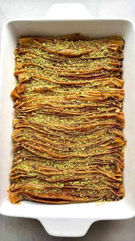 Phyllo Crinkle Cake Baklava Crinkle Cakes, Crinkle Cake Recipe, Phyllo Crinkle, Crinkle Cake, Turkish Recipe, Feel Good Foodie, Anise Cookies, Sandwich Sides, Middle Eastern Desserts