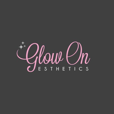 Esthetics Logo, Girly Logo Design, Girly Graphic Design, Glow Bowl, Salon Names Ideas, Girly Logo, Beauty Salon Names, Instagram Business Marketing, Clinic Logo