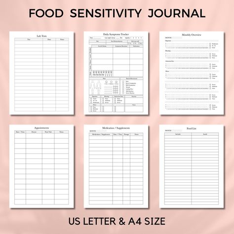 Printable Food Sensitivity Journal, Food Symptoms Tracker, IBS, US Letter Size and A4 - Etsy UK en 2024 . #Food_Sensitivity_Journal #Symptoms_Tracker #Food_Sensitivity #Symptom_Tracker Food Sensitivity Journal, Symptoms Tracker, Food Sensitivity, Diary Template, Printable Food, Symptom Tracker, Food Tracker, Food Log, Food Sensitivities