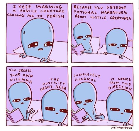 Alien Meme, Nathan Pyle, Alien Comic, Planet Comics, 4 Panel Life, Funny Alien, Strange Planet, Aliens Funny, Cute Alien