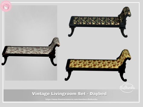 The Sims Resource - Vintage Daybed Vintage Daybed, Creation Story, Sims Community, Electronic Art, Free Sites, The Sims Resource, Sims Resource, Reclining Sofa, Daybed