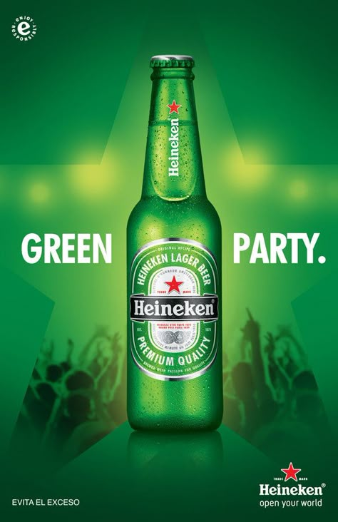 HEINEKEN GREEN PARTY by Jorge Lopez, via Behance Heineken Wallpaper, Heineken Poster, Heineken Party, App Campaign, Beer Invitation, Beer Shot, Heineken Experience, Heineken Beer, Beer Ads