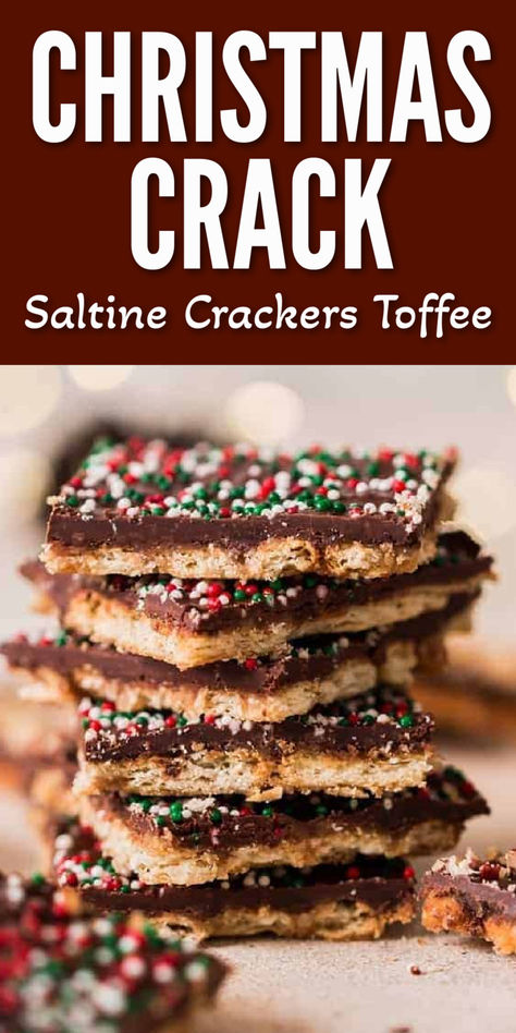 Christmas crack Saltine Cracker Toffee, Saltine Cracker, Saltine Toffee, Homemade Toffee, Cracker Toffee, Toffee Recipe, Diy Easy Recipes, Christmas Foods, Christmas Menu