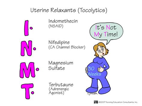 Uterine Relaxants  Tocolytic agents inhibit uterine contractions and suppress pre-term labor. Tocolytics can delay labor and give more time for fetal growth and for the fetal lungs to mature. They are most effective when given early in premature labor. Newborn Nursing, Child Nursing, Ob Nursing, Nursing Mnemonics, Mother Baby Nurse, Neonatal Nurse, Pharmacology Nursing, Nursing School Survival, Nursing School Studying