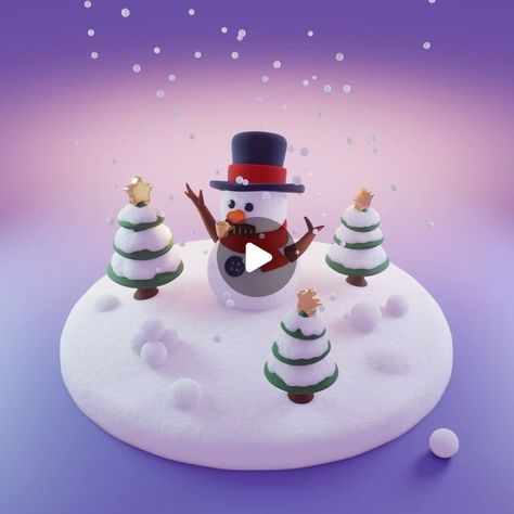 Winter Animation, Dancing Snowman, 3d Modelling, Blender 3d, 3d Artist, Lattice, Make Sure, Dancing, Trees