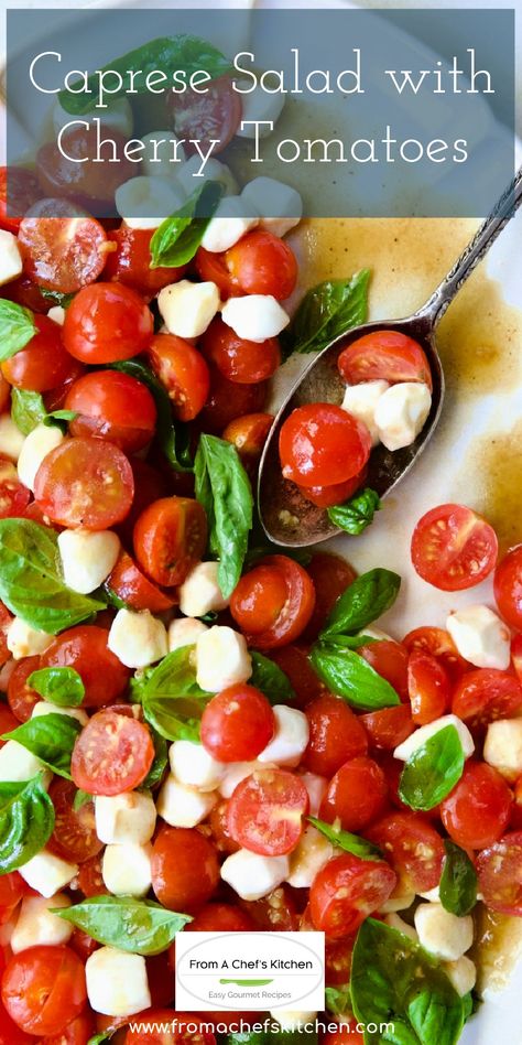 Cherry tomatoes bring bite-sized sweetness that perfectly complements the creaminess of mozzarella pearls in this Caprese Salad with Cherry Tomatoes. Perfect as a light starter or side salad, this twist on the classic Caprese beautifully captures the essence of simple, fresh ingredients. Cherry Tomatoes With Mozzarella, Mozzarella Pearls And Cherry Tomatoes, Cherry Tomato Caprese Appetizer, Mozarella Appetizer Cherry Tomatoes, Caprese Salad Cherry Tomatoes, Tomato Mozzarella Salad, Summer Slow Cooker Recipes, Mozzarella Pearls, Cherry Tomato Salad