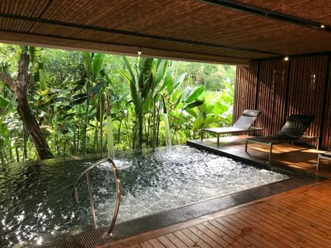 Hot Tub Oasis, Deck Hot Tub, Hot Tub Room, Piscina Interior, Jungle House, Spa Room, Indoor Swimming, Wood Deck, Ritz Carlton