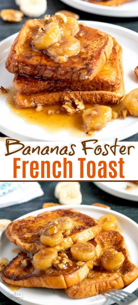 Banana Topping, Banana Foster Recipe, Churro French Toast, Banana Bread French Toast, Easy French Toast, French Toast Casserole Easy, Bananas Foster French Toast, Easy French Toast Recipe, Nutella French Toast