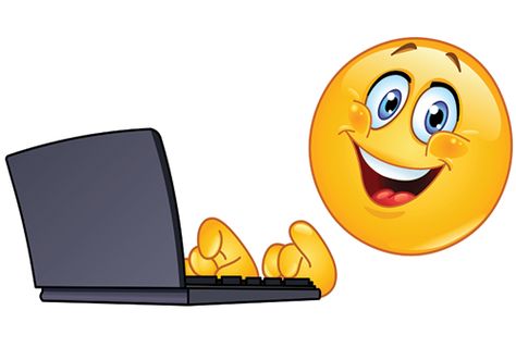 Smiley on a Laptop Emoticon Faces, New Emojis, Emoticons Emojis, Emoji Symbols, Funny Emoji Faces, Funny Emoticons, Emoji Love, Smiley Emoji, Emoji Images