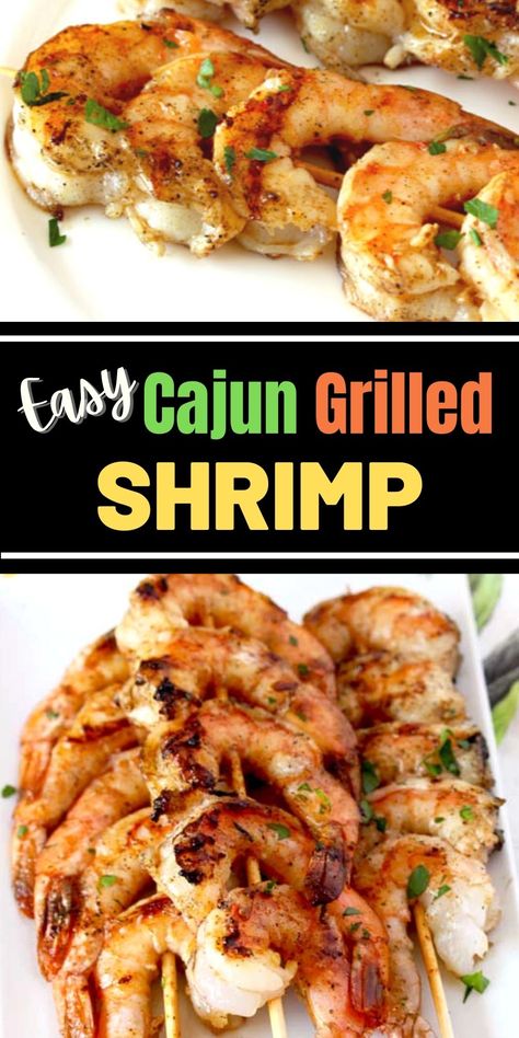 Cajun Grilled Shrimp, Bbq Shrimp Skewers, Grilled Shrimp Marinade, Grilled Jumbo Shrimp, Easy Grilled Shrimp Recipes, Marinated Grilled Shrimp, Shrimp Grilled, Shrimp Bbq Recipes, Spicy Grilled Shrimp