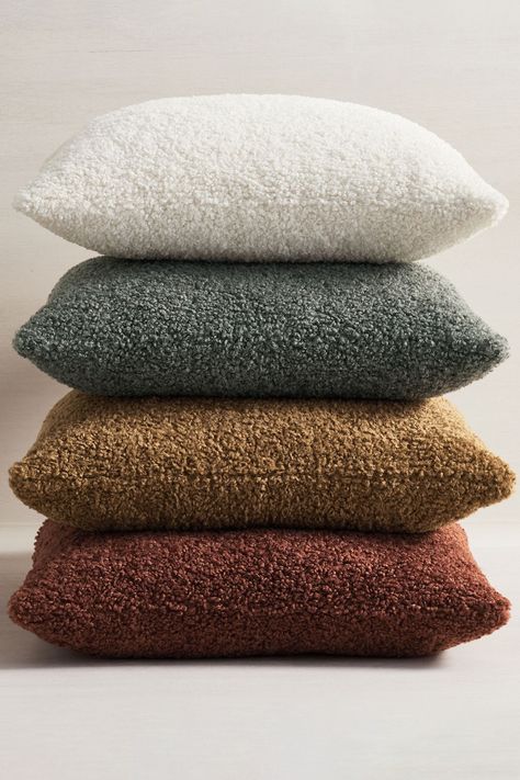 Remember snuggling up with a soft, plush Teddy Bear as a kid? Relive that feeling every time you nod off on the couch with these Teddy Bear Faux Fur Pillows. Sofa Cushions Arrangement, Color Mood, Decor Objects, Faux Fur Pillow, Fur Pillow, Embroidered Pillow Covers, Feather Pillows, Pillow Texture, Winter Home Decor