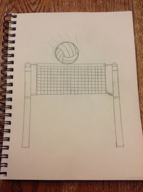 My volleyball drawing! Volleyball Drawing Ideas, Volleyball Drawing Easy, How To Draw A Volleyball, Volleyball Drawings, Drawing Volleyball, Volleyball Doodles, Volly Ball Drawings, Volleyball Sketch, Easy Drawings Volleyball