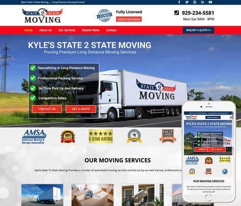 Moving Company Website Design This moving company website was designed from scratch from their logo to the design of their website. We built the website with Wordpress for the customer to have easy access to marketing tools and edits on their own.... #movingcompanywebsite #moverswebsitedesigner #moverswebsite #websitedesigner Company Website Design, Ui Ux Website, Company Building, International Move, Social Media Marketing Manager, Moving Long Distance, Packing Services, Web Design Studio, Custom Website Design