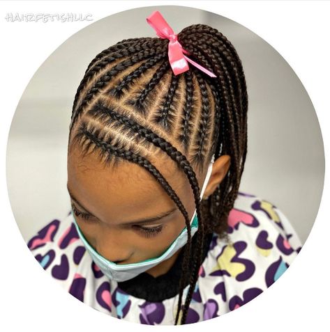 Kids Cornrow Hairstyles, Quick Hairstyles For School, Easy Hairstyles For Kids, Lil Girl Hairstyles, Kids Curly Hairstyles, Kid Braid Styles, Feed In Braids Hairstyles, Toddler Hairstyles Girl, Natural Hairstyles For Kids