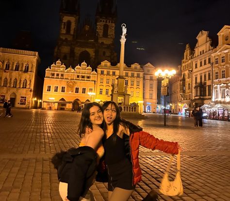 The different types of nightlife in Prague so far #bringbackcrepewednesday Prague Nightlife, Prague Aesthetic, Manifestation 2024, Prague Architecture, Germany Aesthetic, Prague Christmas, Aesthetic Friends, Vision Boards, Group Travel