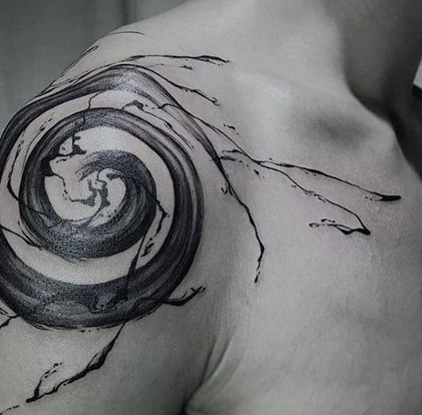 Spiral Tattoo, Swirl Tattoo, Spiral Tattoos, Brush Tattoo, Abstract Tattoo Designs, Tattoo Shoulder, Circle Tattoo, Aleister Crowley, Unique Tattoo Designs