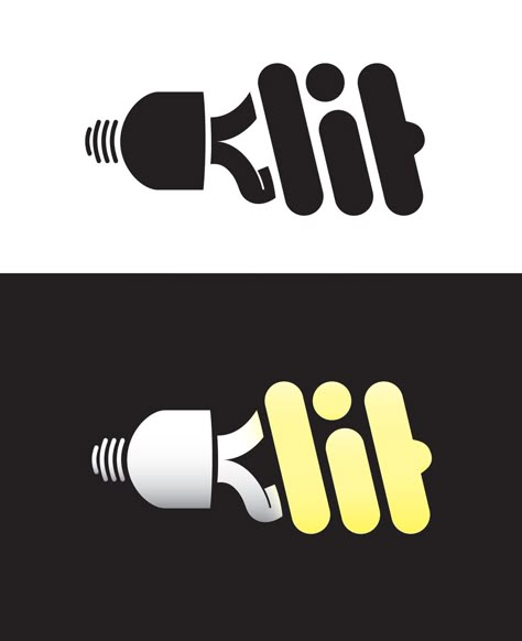 LIT by Todd Fooshee (via Creattica) - not sure if the start of the bulb looks a bit too close to a "c" Lightbulb Packaging, Light Bulb Logo, Figma Design, Gfx Design, Inspiration Logo Design, Lighting Logo, Lightbulbs, Logo Images, Typography Logo