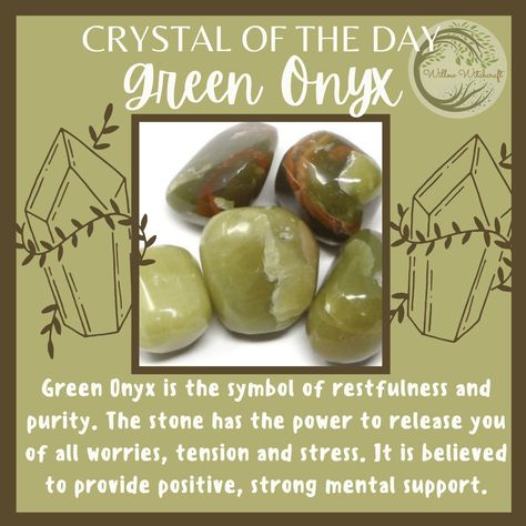 Green Onyx Crystal Meaning, Green Onyx Meaning, Crystal Education, Crystal Notes, Crystal Meanings Charts, Green Onyx Crystal, Earth Vibes, Onyx Meaning, Crystal Identification