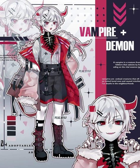 Vtuber Design Male, Vtuber Reference Sheet, Adoptables Characters, Punk Style Outfits, School Shirt Designs, Different Art Styles, Cyberpunk Character, Sketchbook Art Journal