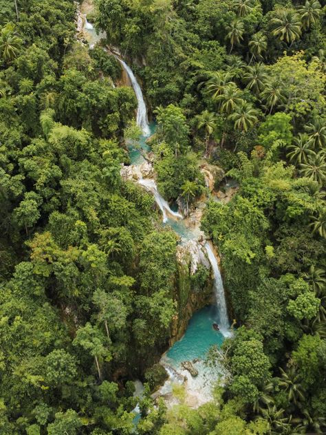 Crystal Clear Waterfalls Surrounded by Lush Greenery at Inambakan Falls, Cebu, Philippines Nature In Philippines, Philippines Waterfalls, Precolonial Philippines, Philippines Places, Philippines Nature, Most Beautiful Nature, Philippine Travel, Philippines Cebu, Travel Philippines