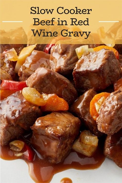 Beef In Red Wine Slow Cooker, Beef Stew Wine, Beef In Red Wine, Honey Pork Roast, Braising Liquid, Pot Roast Gravy, Crock Pot Beef Tips, Wine Gravy, Roast Gravy