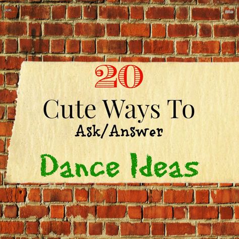 Response To Dance Invite, Unique Ways To Ask Someone To A Dance, Cute Ways To Answer To A Dance, Say Yes To Dance Ideas, Home Coming Dance Sign Ideas, Saying Yes To Prom Ideas, Will You Go To The Dance With Me Ideas, Dance Responses Ideas, Dance Answering Ideas Funny