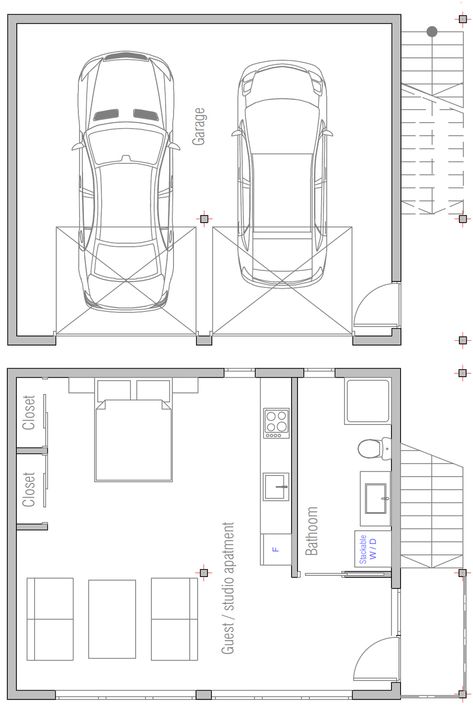 house design garage-g813 20 Garage With Apartment Above, Garage With Apartment, Above Garage Apartment, Master Suite Floor Plan, Plan Studio, Garage Apartment Floor Plans, Garage Plans With Loft, Garage Guest House, Garage Loft