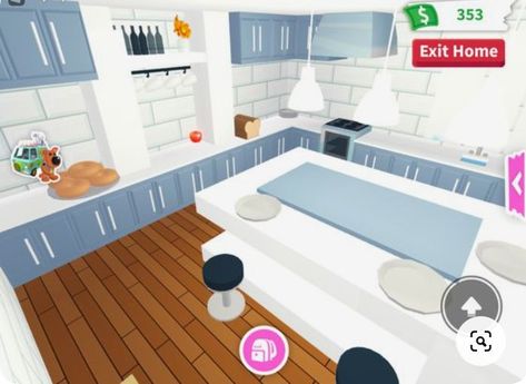 Adopt Me Kitchen Ideas, Adopt Me Small House Ideas, Small House Kitchen Ideas, Roblox Builds, Home Roblox, Futuristic House, Adopt Idea, Simple Bedroom Design, Futuristic Home