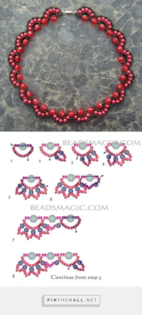 Seed Bead Patterns Free, Seed Bead Bracelets Tutorials, Seed Bead Tutorials, Beads Magic, Seed Bead Bracelet Patterns, Beaded Necklace Tutorial, Bead Tutorials, Beaded Necklace Patterns, Beaded Bracelets Tutorial