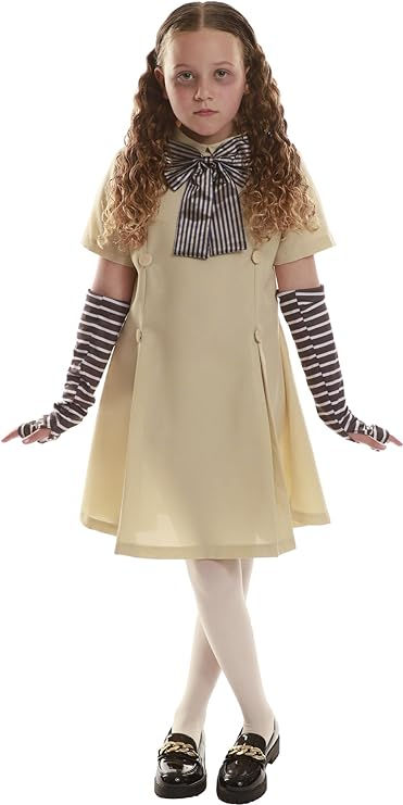 Evil AI Doll Girl's Costume Creepy Doll Halloween Costume, Creepy Doll Halloween, Baby Costumes Girl, Doll Halloween Costume, Doll Halloween, Doll Costume, Trick Or Treating, Dress Gloves, Creepy Dolls