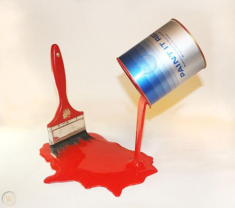 Spilled Paint Art, Swinging Paint Can Art, Wine Spill Art, Bucket Of Paint Spilling, Old Paint Brush Art, Paint Advertising, Paint Spill, Brand Activation Ideas, Frozen Moments