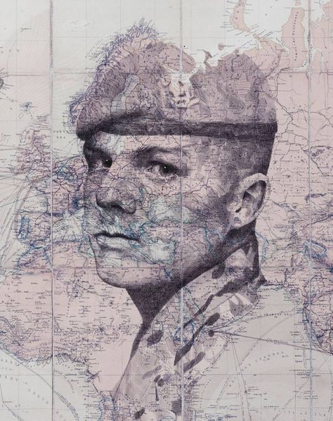 Portraits Drawn on Maps by Ed Fairburn – Fubiz Media Ed Fairburn, Map Drawing, Gcse Art Sketchbook, Art Carte, Uk Artist, Gcse Art, Art Et Illustration, A Level Art, Ap Art