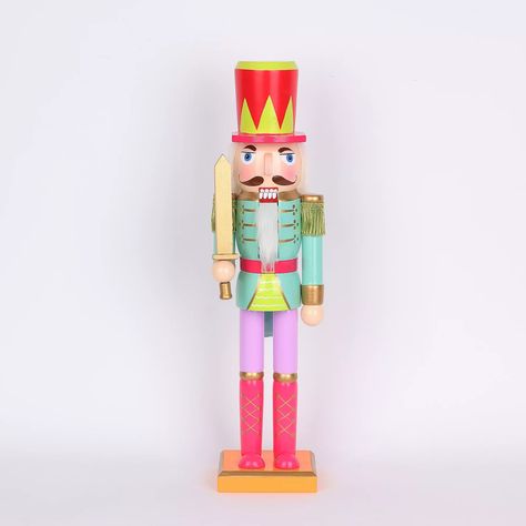 15 in Whimsical Nutcracker Christmas Decoration, Multi-Color, by Holiday Time | Walmart (US) Rainbow Nutcracker, Whimsical Nutcracker, Diy Nutcracker, Christmas Party Crafts, Nutcracker Figures, Nutcracker Decor, Nutcracker Christmas Decorations, Christmas Place, Christmas Interiors